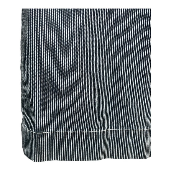 LOFT Navy Railroad Stripe Double Button Front Grosgrain Ribbon Belt NEW - Picture 6 of 15